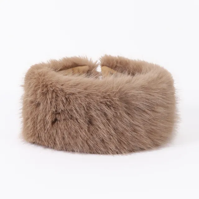 Fur Ball Woolen Cap Autumn And Winter Imitation Fur Thickened Hat Camel - Shop at LoveMi