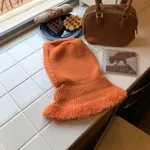Warm Trendy Cool Knitted Hat Fashion Scarf Warm Pullover Cap - Orange