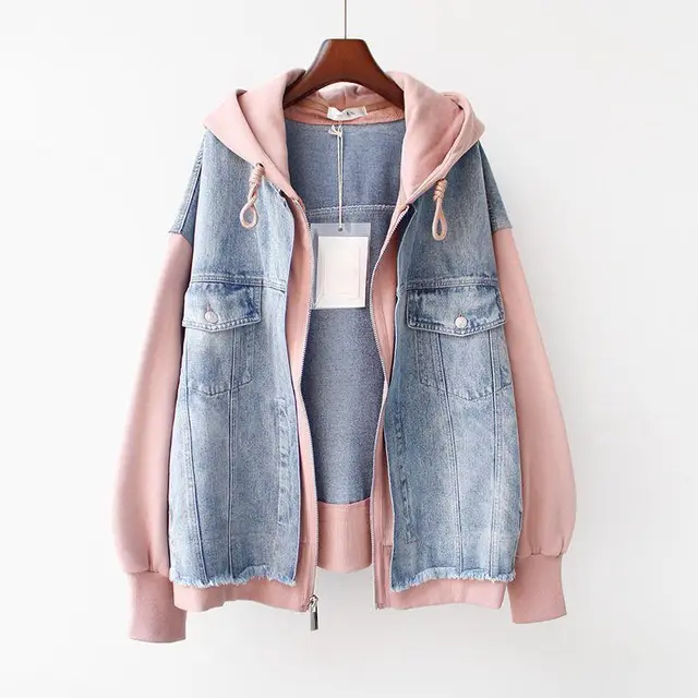 Spring And Autumn Cardigan Hooded Baseball Uniform Pink - Shop at LoveMi