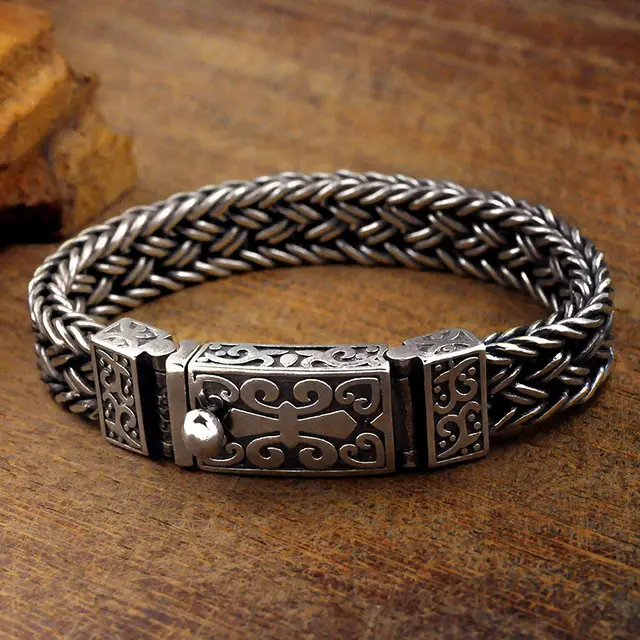 Original Fashion Retro Bracelet Woven Wide Version Thick - Shop at LoveMi