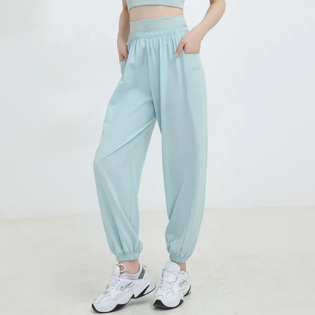 Fashion Loose High Waist Yoga Trousers For Women Green - Shop at LoveMi
