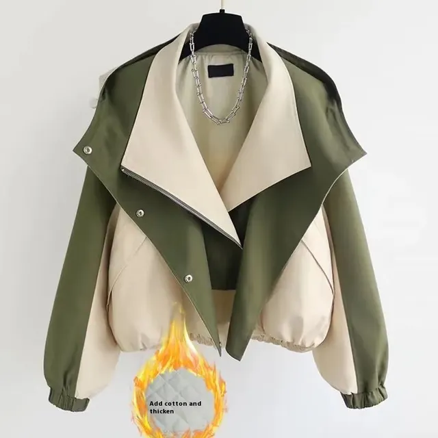 Cotton And Thickening Small Slimming Overall Trench Coat New Beige Quilted - Shop at LoveMi