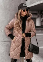 Women's Winter Hooded Cotton-padded Mid-length Cotton-padded Jacket - Camel