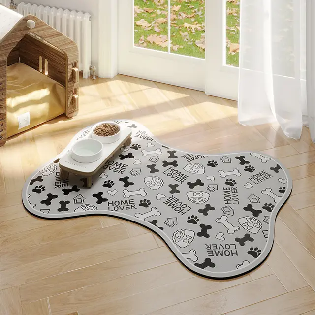 Minimalist Pet Feeding Mat Repeated Washing Water absorbing Non slip Mat Rest Sleep Love Home - Shop at LoveMi