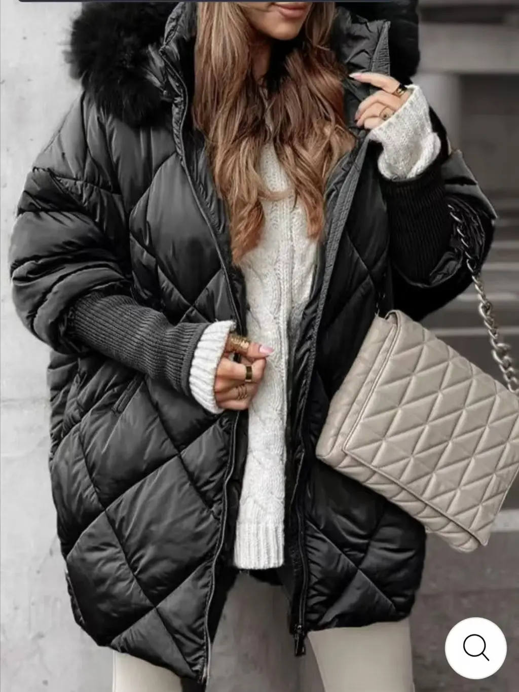 Winter Hooded Clothing Cardigan Coat - Black