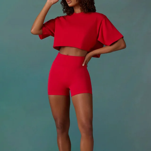 Women's Casual All matching Workout Top Red - Shop at LoveMi