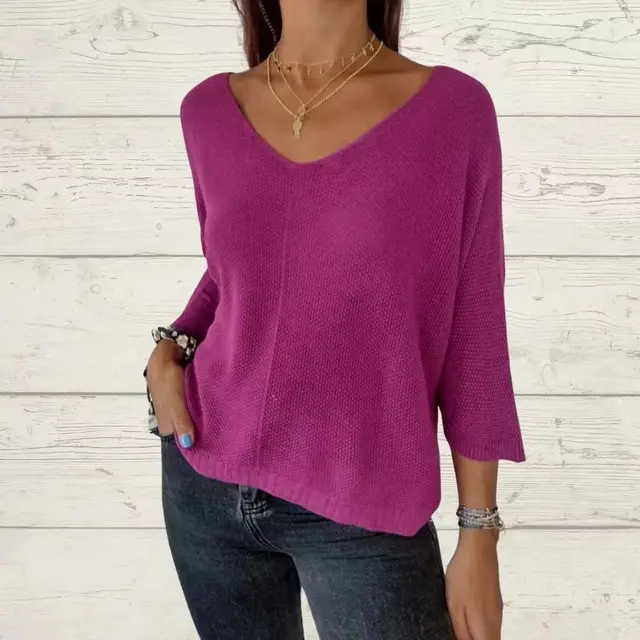 European And American Women's Clothing Short Pullover Top Rose Red - Shop at LoveMi