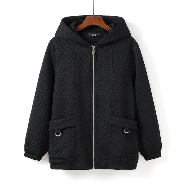 Loose All match Casual Hooded Enkianthus Chinensis Knitted Jacket Black - Shop at LoveMi