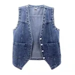 Beaded Vest Blue