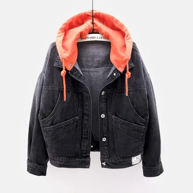 Long Sleeve Hooded Jacket Multi pocket Versatile Top Autumn And Winter Black Gray Quality - Shop at LoveMi