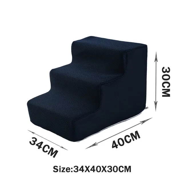 Pet Cat Sofa Steps Folding Non slip Dog Ladder Xiao San Dark Blue - Shop at LoveMi