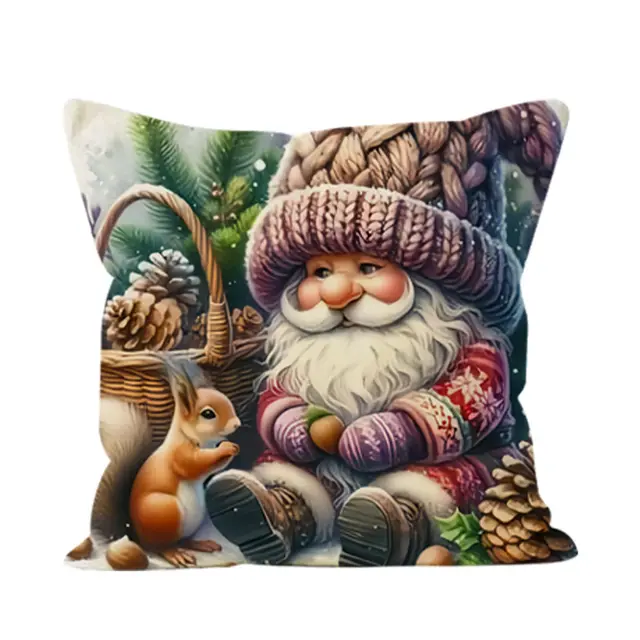 Living Room Sofa Decoration Christmas Cartoon Pillow Cover 02 Style - Shop at LoveMi