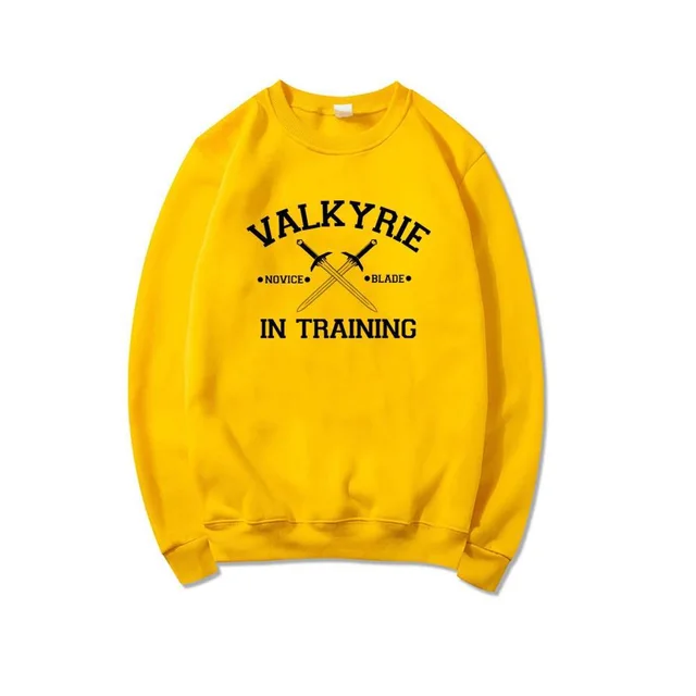 Valkyrie In Training SweatShirt Sarah J Maas Yellow - Shop at LoveMi