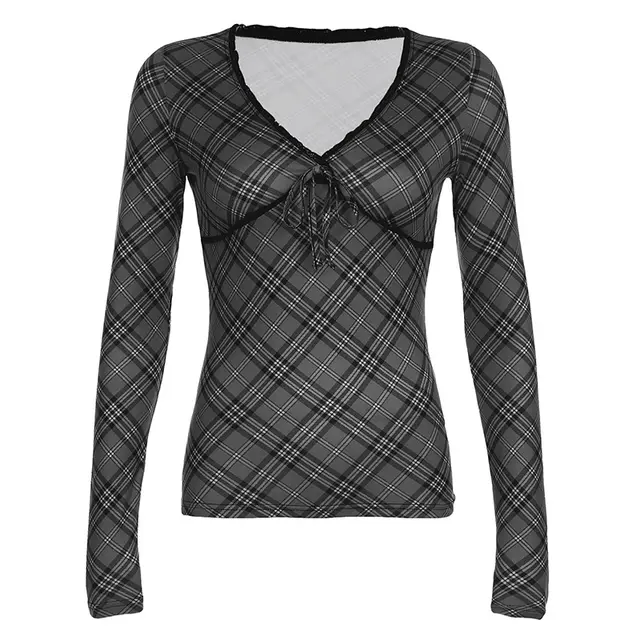 New Slimming Lace Contrast Color Top Gray - Shop at LoveMi