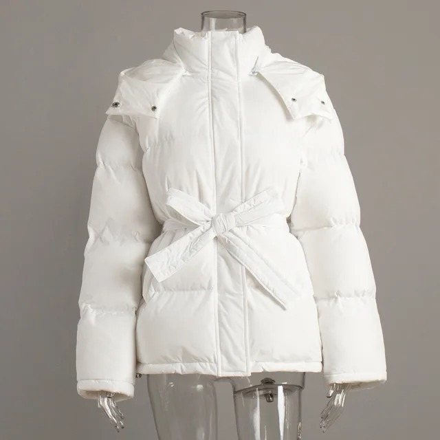 Warm All matching Zipper Bread Coat White - Shop at LoveMi