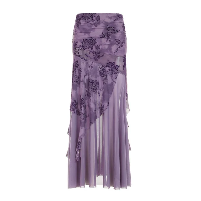 Elegant Suit Design Scarf Sling Purple Dress - Shop at LoveMi