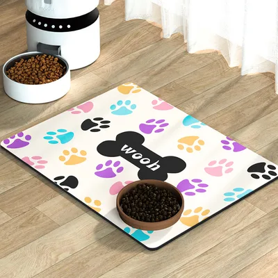 Pet Diatom Ooze Floor Mat Dogs And Cats Eating Mat Spill proof Waterproof Quick drying Placemat Color Claw 1 - Shop at LoveMi