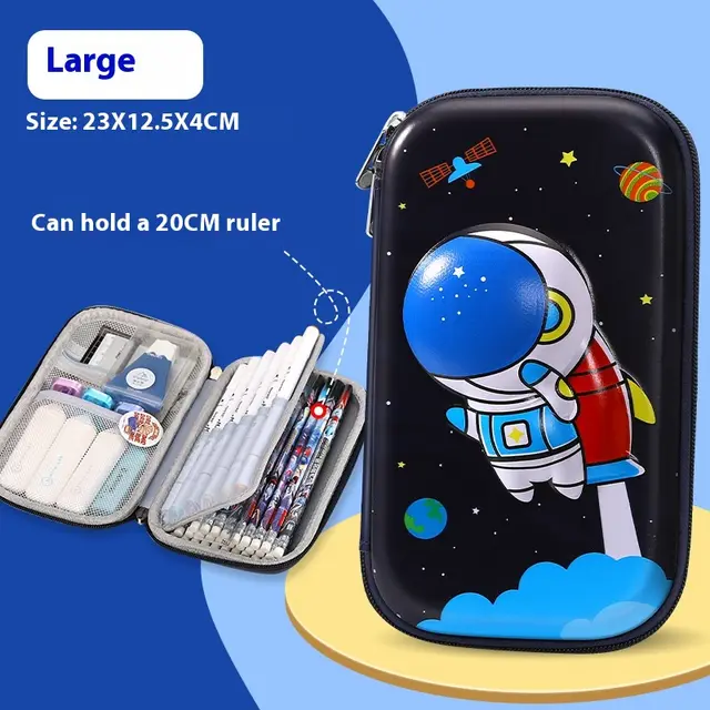 New EVA Elementary School Student Large Capacity Anti fall Pencil Stationery Box Spaceman - Shop at LoveMi