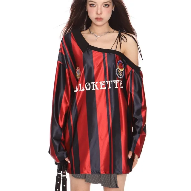 Shoulder Sweater Early Autumn Strap Off the shoulder Red - Shop at LoveMi