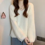 Sweet Fashion Loose Cool Knitwear For Women - Apricot