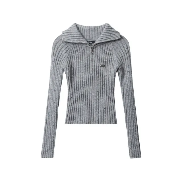 Women's Striped Knitted Cardigan Slim Top Flower Gray - Shop at LoveMi