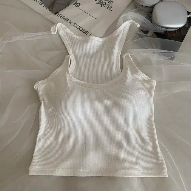 Invisible Camisole With Chest Pad White - Shop at LoveMi