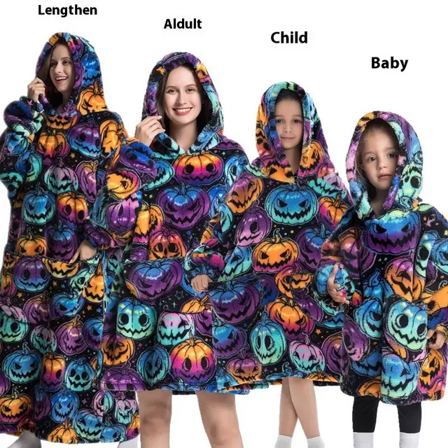 Sweater Hooded Thickened Plus sized Men's And Women's Homewear Pumpkin - Shop at LoveMi