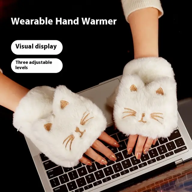 Heating Mini Charging Winter Portable Cat's Paw Hand Warmer Cat Flip Battery Life 4000 - Shop at LoveMi