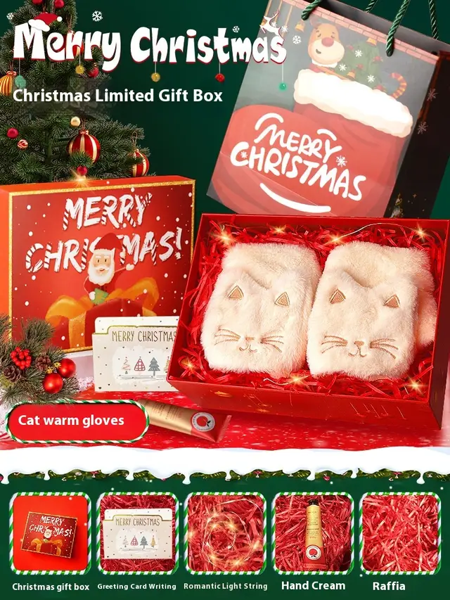 Heating Mini Charging Winter Portable Cat's Paw Hand Warmer Cat Flip Christmas Gift Box - Shop at LoveMi