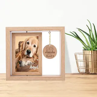 Postcard Photo Solid Wood Photo Frame Rotatable Desktop Decoration - 4X6