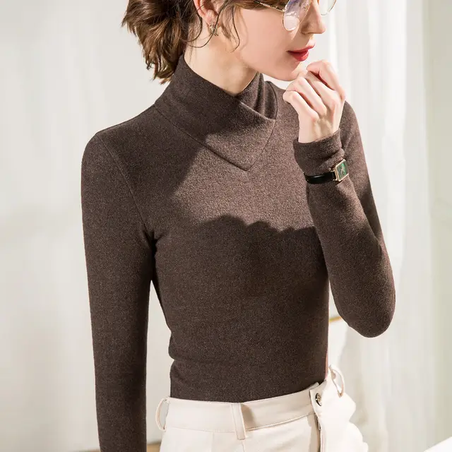 Undershirt Women's Inner Western Style Small Shirt Double sided With Velvet Top Brown Dralon - Shop at LoveMi