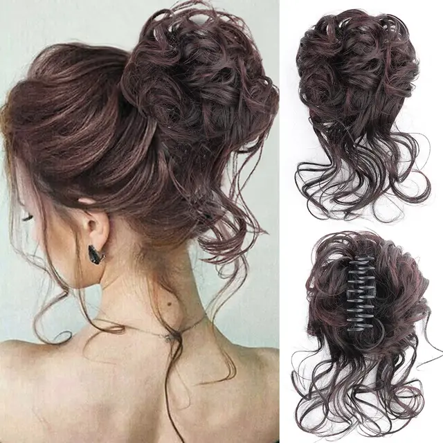 Grip Long Beard Hair Ring Ponytail Bun Messy Fluffy Curly Hair Cxzy233 - Shop at LoveMi