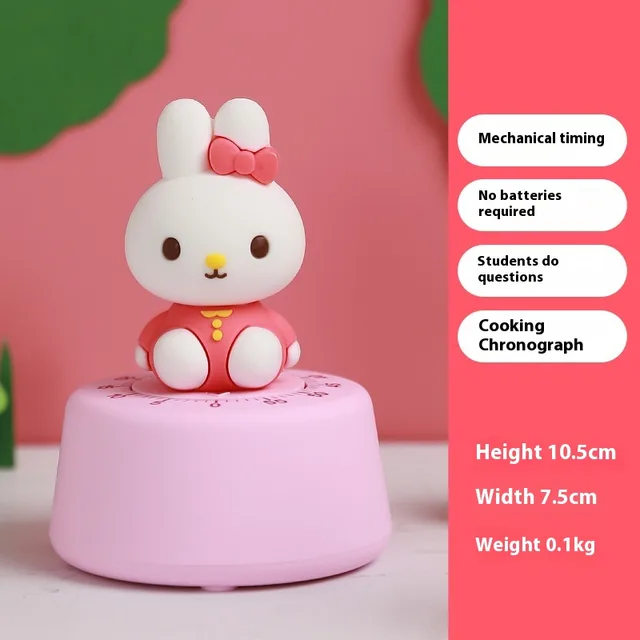 Homeworker Learning Time Management Timer Student Alarm Clock Elegant Pink Bunny - Shop at LoveMi