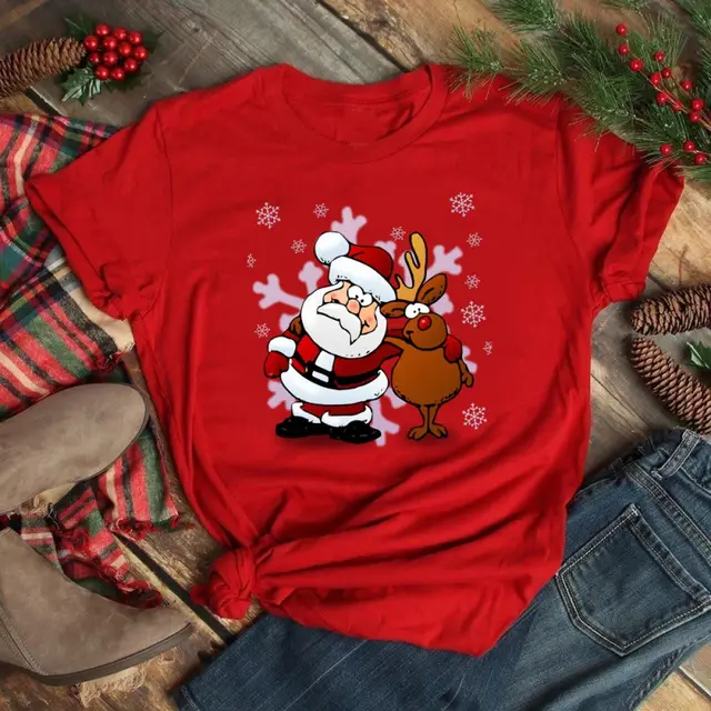 Cartoon Fashion Letter Plus Size Crew Neck Top For Women Child S - Shop at LoveMi