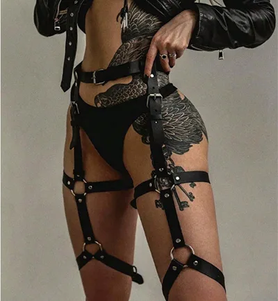 Fashion Ladies Wear One Leg Thinning Band Adjustable Belt Leg Thinning Band Sexy Black - Shop at LoveMi