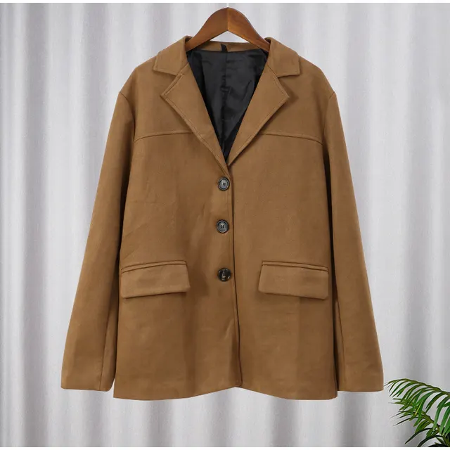 Comfort And Casual Eye catching Warm Fashion Coat Brown Short - Shop at LoveMi