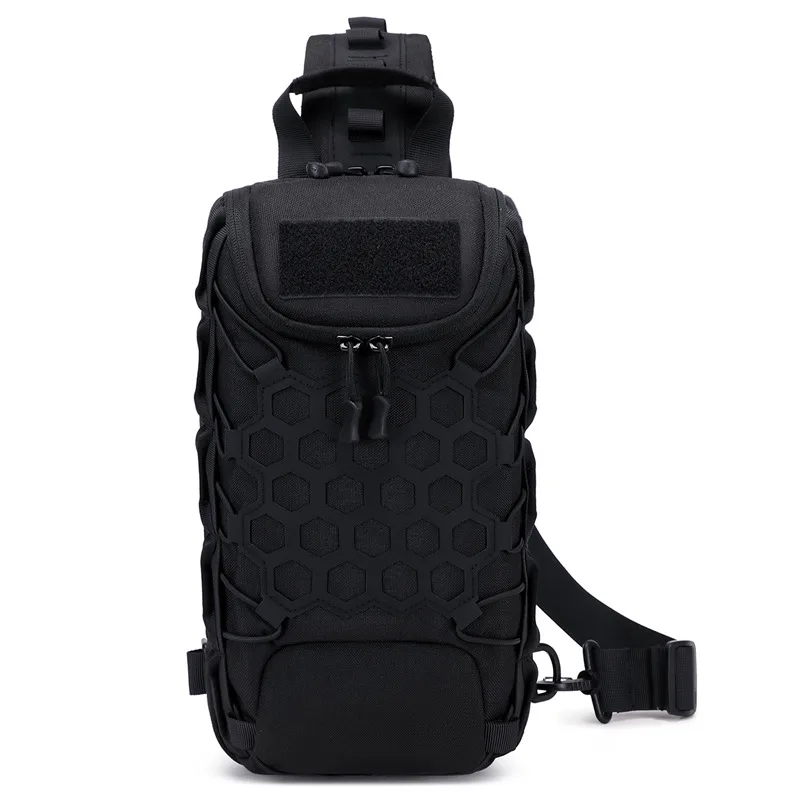 Tactical Messenger Bag Functional Shoulder Bag Multifunctional Mountaineering Travel Hiking Black - Shop at LoveMi