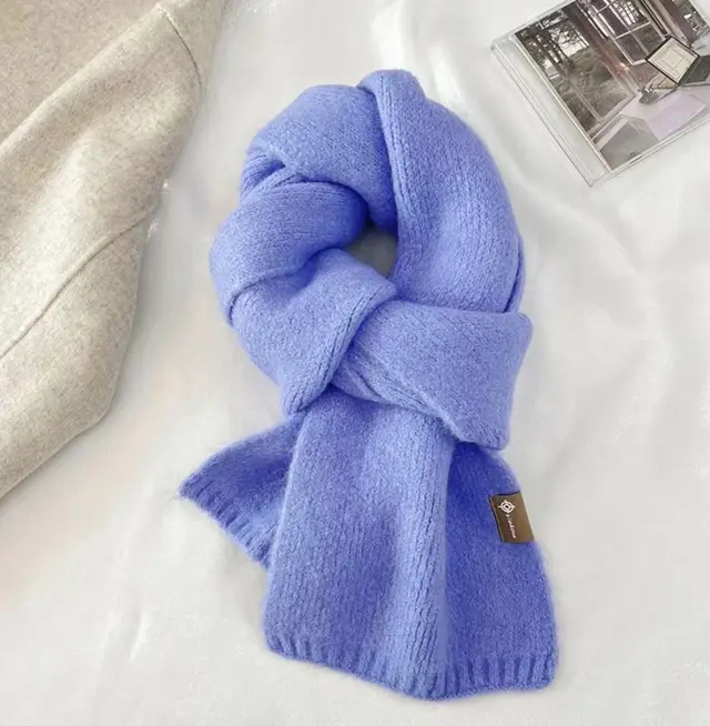 Soft Sticky Warm Fashion Basic Outer Wear Solid Color Scarf For Women Changchun Flower Basket - Shop at LoveMi