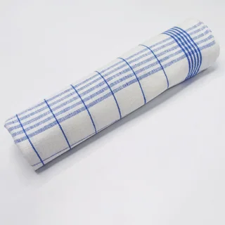 European And American Classic Linen Cotton Yarn-dyed Plaid Kitchen Towel - Blue Pure Cotton