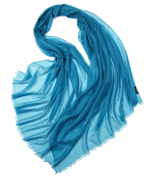300 Rings Velvet Scarf Thin Solid Color And Plain Sun Protection Lake Blue - Shop at LoveMi