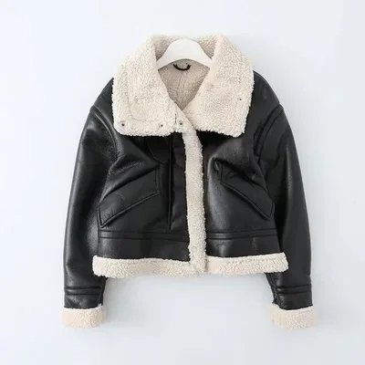 Women's American Street Short Temperament Coat Black - Shop at LoveMi