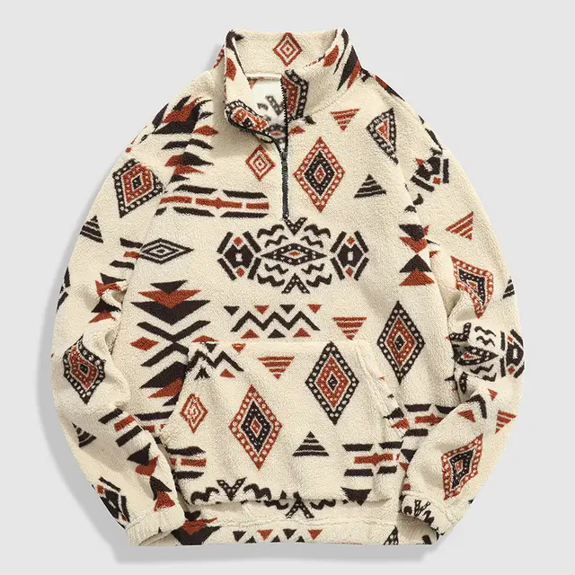 Men's Fleece Zip Up Sweatshirt Apricot - Shop at LoveMi