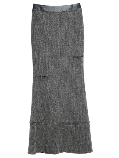 Forest Misty Green Ruffled Maxi Skirt Misty Green - Shop at LoveMi