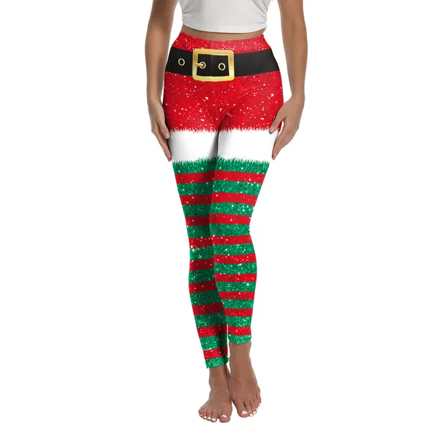 Christmas Printed Sports Yoga Elastic Leggings For Women Xg013 Jc0002S - Shop at LoveMi