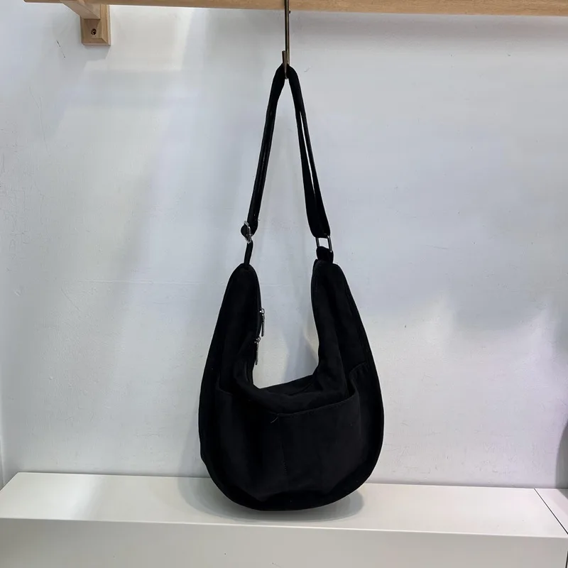 Deerskin Velvet Large Capacity Crossbody Retro Shoulder Bag For Women Black - Shop at LoveMi