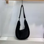 Deerskin Velvet Large Capacity Crossbody Retro Shoulder Bag For Women - Black