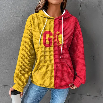 Waffle Sweater Hooded Sweaters Women's Clothing Zzy24110620 - Shop at LoveMi