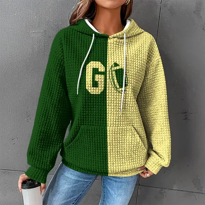 Waffle Sweater Hooded Sweaters Women's Clothing Zzy24110622 - Shop at LoveMi