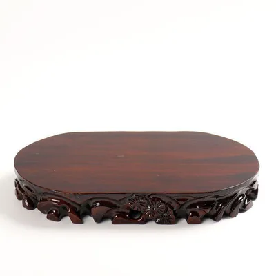 Ornamental Stone Base Solid Wood Shelf Flowerpot Decoration 32X17X5 - Shop at LoveMi