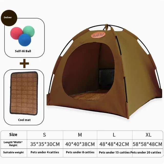 Four Seasons General Purpose Semi enclosed Removable And Washable Cat Tent Brown Mat - Shop at LoveMi